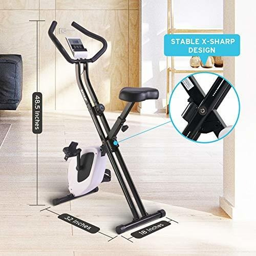 Stationary Folding Exercise Bike With Hight Adjustable 8