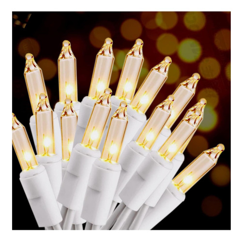 Luces De Navidad 100 Conteo Mini Luces Transparentes 32 Pies