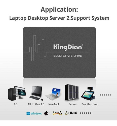 Disco Sólido Ssd Interno Kingdian S370 2.5 Sata Iii 512gb