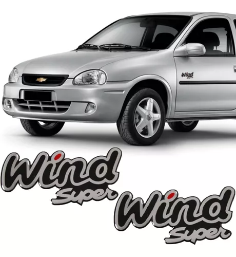 Par Adesivo Chevrolet Corsa Wind Super Resinado Ws011