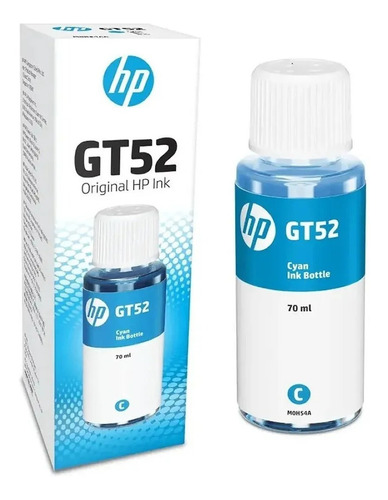 Botella Tinta Hp Gt52 Cian M0h56al Gt 5820 310 410 415 Origi