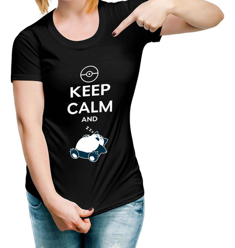 Playera Keep And Calm Snorlax Pokemon