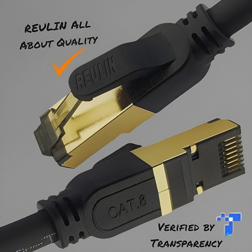 Cable Ethernet Plug And Play De Reulin, Cable Lan Cat8, Tp,