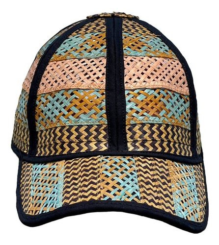 Gorra Multicolor Artesanal Tejido Caña Flecha