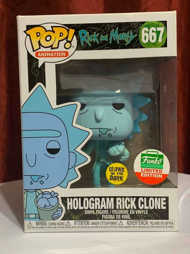 Funko Pop! Hologram Rick Clone #667- Glows In The Dark -le