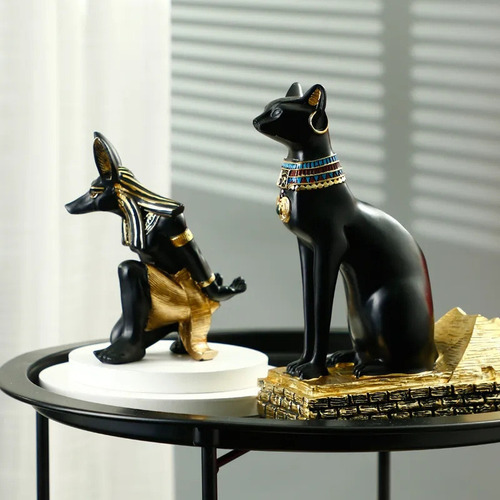 Figuras Gato Egipcio Soporte De Botella De Vino