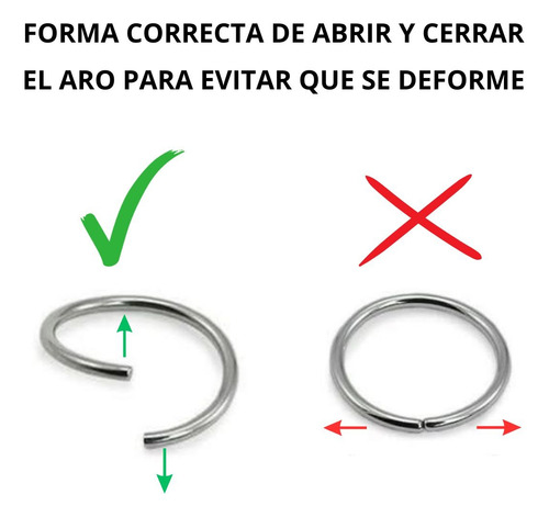 Piercing Sin Fin Acero Argollita Arito Nariz Labio Oreja 8mm Negro