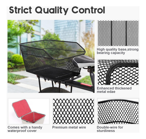 Cesta Trasera Para Bicicleta, Portabicicletas De Metal,