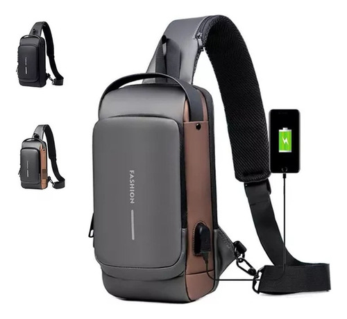 Bolsa Antirrobo Deportiva Para Hombre Con Carga Usb. Aa