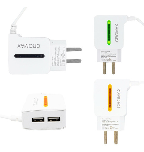 Imagen 1 de 10 de Cargador Celular Tablet 3.1a + 2 Salidas Usb Carga Rapida