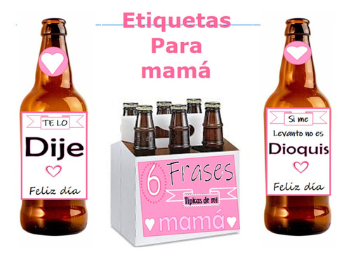 Etiquetas De Cerveza Mamá Kit Imprimible