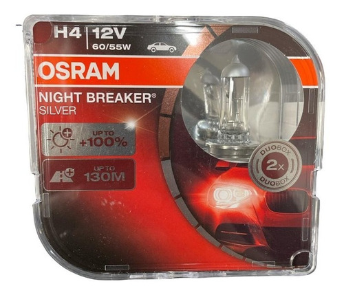 Juego Bombillos Osram Aleman H4 Night Breaker Silver 12v 60w