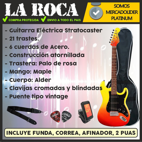Imagen 3 de 10 de Guitarra Electrica Gypsy Rose Stratocaster + Acc Cuotas