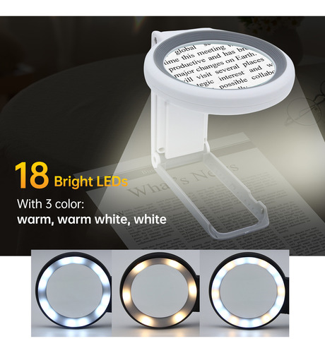 Lupa Portátil 30x 10x Lupa Con Luz Led