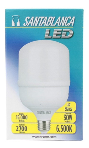 Bombillo Led Luz Blanca Santa Blanca 30 W