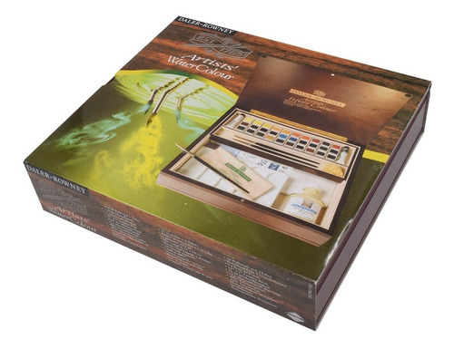 Imagen 4 de 6 de Acuarelas Profesional Daler Rowney Set De Madera 30 Pastilla