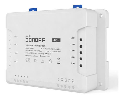 Interruptor Inteligente Multicanal Sonoff 4ch R3 Tap Self-lo