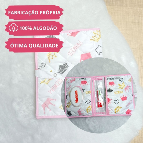 Kit Almofada Amamentação+ Porta Fralda Menino Menina 2 Peças Princess