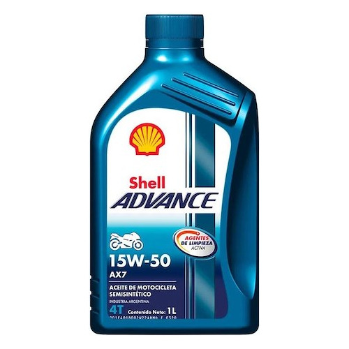 Aceite Shell 15w50 4t Advance Ax7 Semisintetico Moto Cycles