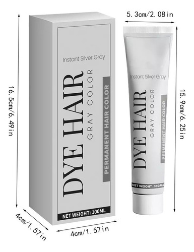Tinte Permanente Para Cabello Gris De Larga Duración 100ml
