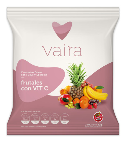 Caramelos Vaira Con Fucus Y Spirulina Futal Vit C  6 X 80 G