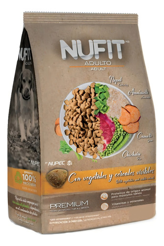 Croqueta Alimento Perro Adulto Premium Nufit By Nupec 2 Kg