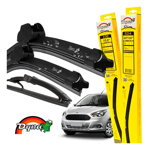 Limpador Parabrisas Ford Ka 2014 A 2021 Dyna Original Kit