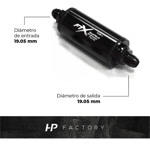 Filtro De Combustible An6 100 Micrones Negro Ftx Fueltech