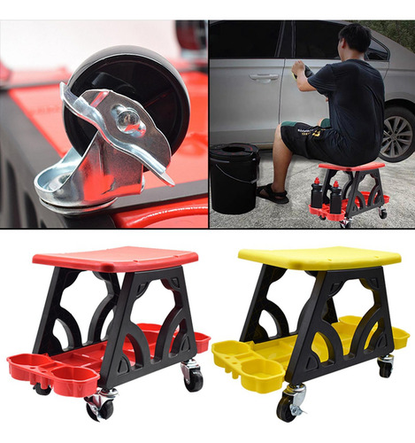 Silla Taburete Para Detalles De Coche Resistente Con Rojo