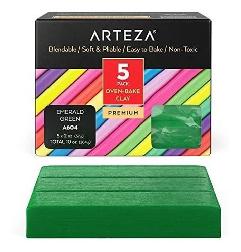 Arcilla Polimérica Premium Color Verde Esmeralda 284g Arteza