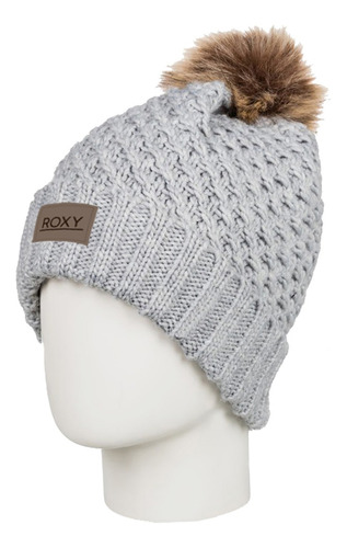 Gorro Mujer Blizzard Gris Roxy Ski Snow Invierno Forrado