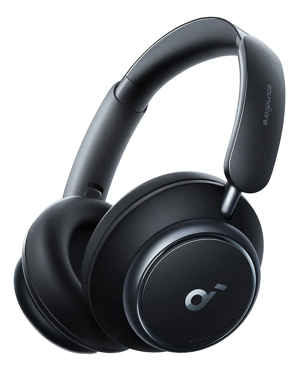 Audifonos Inalambricos Gamer Diadema Bluetooth Anker Soundcore Space Q45 Cancelación Activa de Ruido 98% 65H App Audio LDAC Hi-Res Bluetooth 5.3 Ajuste Cómodo Color Negro