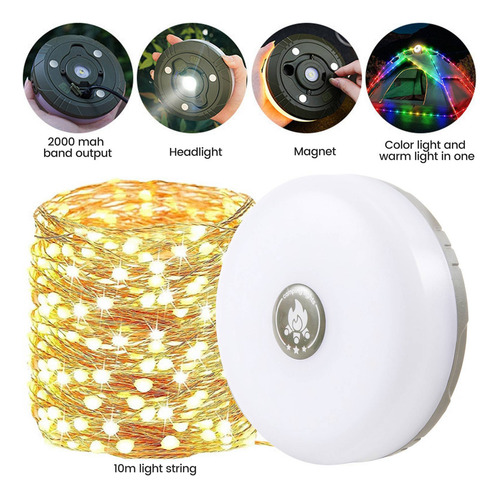 De Luzes De Acampamento Led, Recarregáveis Por Usb,