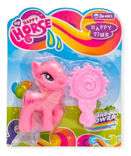 Muñeco Mini Pony Juguete Con Cepillo Nena En Blister
