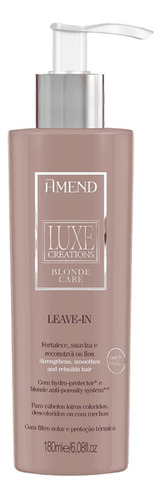 Leave In Amend Luxe Creations Blonde Cabelos Loiros 180ml