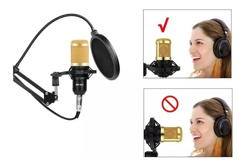 Imagem 7 de 7 de Microfone Estúdio Profissional Condensador Andowl Bm-800 T41