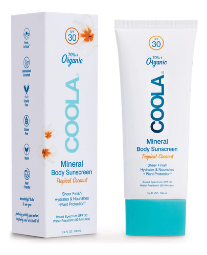 Coola Locion Corporal Organica Mineral De Proteccion Solar Y