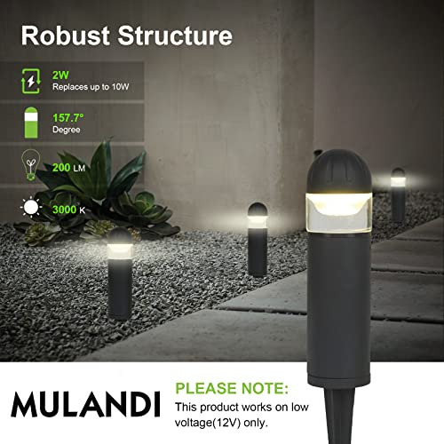 Lámpara Led Mulandi Para Senderos Con Forma De Bolardo, 2 W,