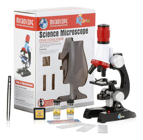 Microscopio Con Led Aumento De 100x/400x/1200x Amscope-kids