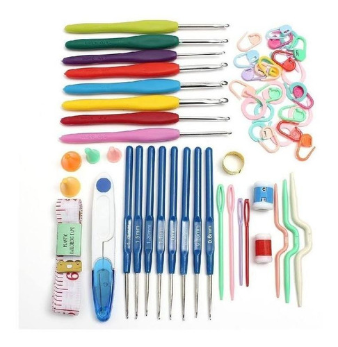 Kit Crochê 16 Agulhas Com Acessórios E Case Super Promoção