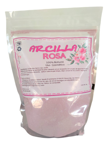 Arcilla Rosa Caolin Kaolin Mascarillas 1 Kg