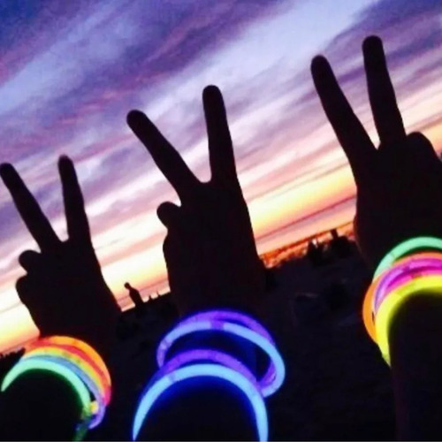 Kit 100 Pulseira Neon Alto Brilho Fluorescente Festa Balada