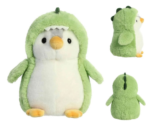 Peluche Aurora. Pingüino B Disfrazado De Dinosaurio