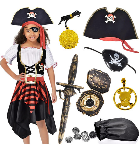 Disfraz De Pirata Para Niños, Disfraz De Halloween Para Niña