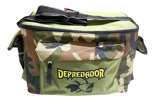 Bolso Depredador Pesca Camo Div Interna 40x26x24 Cm Correa