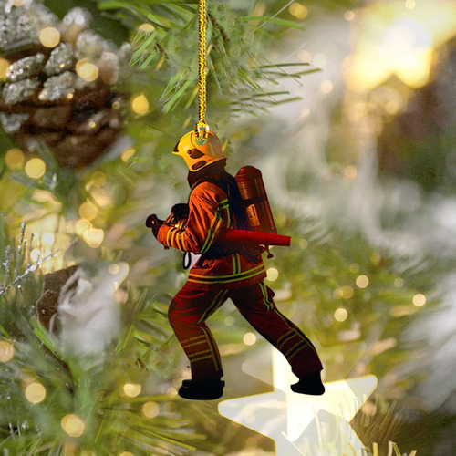 Bombero Adornos Para Árboles De Navidad Adornos Colgantes De