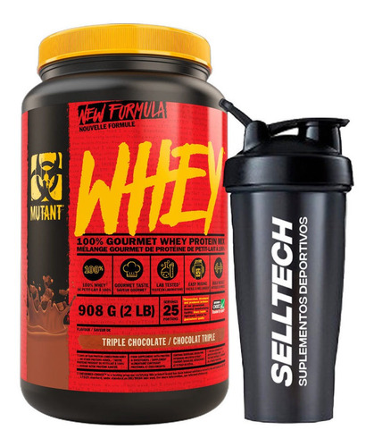 Proteína Mutant Whey 2 Lb Chocolate + Shaker