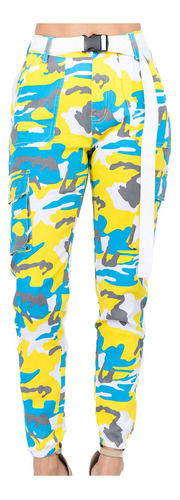 Pantalones De Camuflaje Tipo Jogger Cargo De Cintura Alta Pa