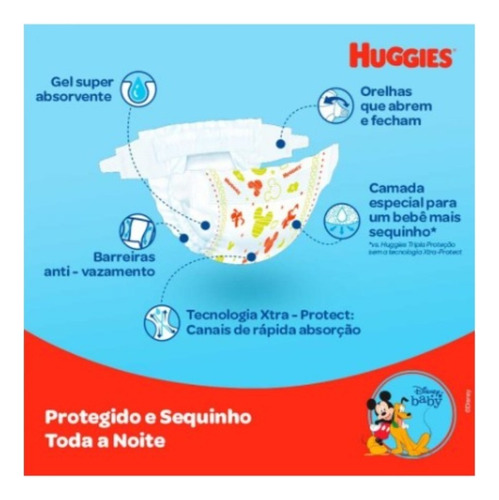 Kit Com 4 Fraldas Huggies Tripla Proteção M De 42 Unidades