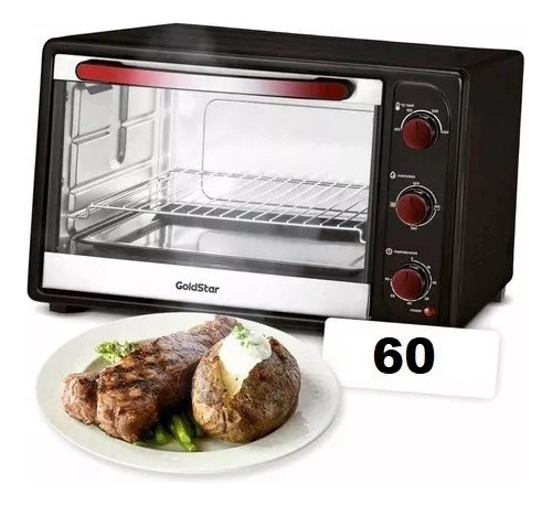 Horno Eléctrico 60l 2000w Temporizador 60´goldstar Cuota